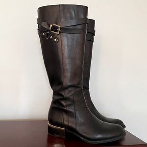Franco Sarto Black Leather Boots